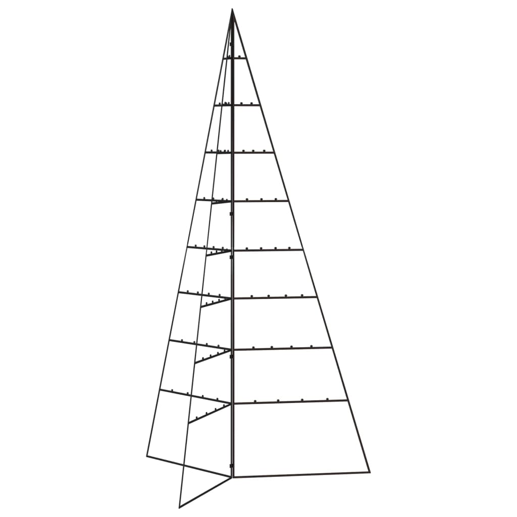 vidaXL Árbol de Navidad para decoración metal negro 180 cm