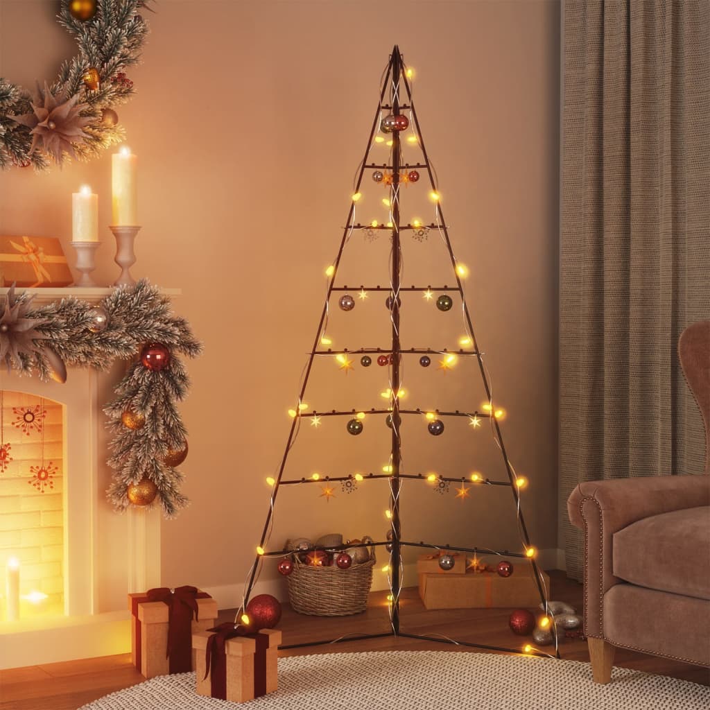 vidaXL Árbol de Navidad para decoración metal negro 180 cm