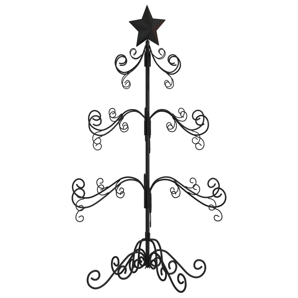 vidaXL Árbol de Navidad para decoración metal negro 90 cm