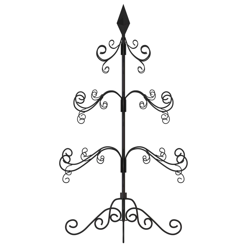 vidaXL Árbol de Navidad para decoración metal negro 90 cm