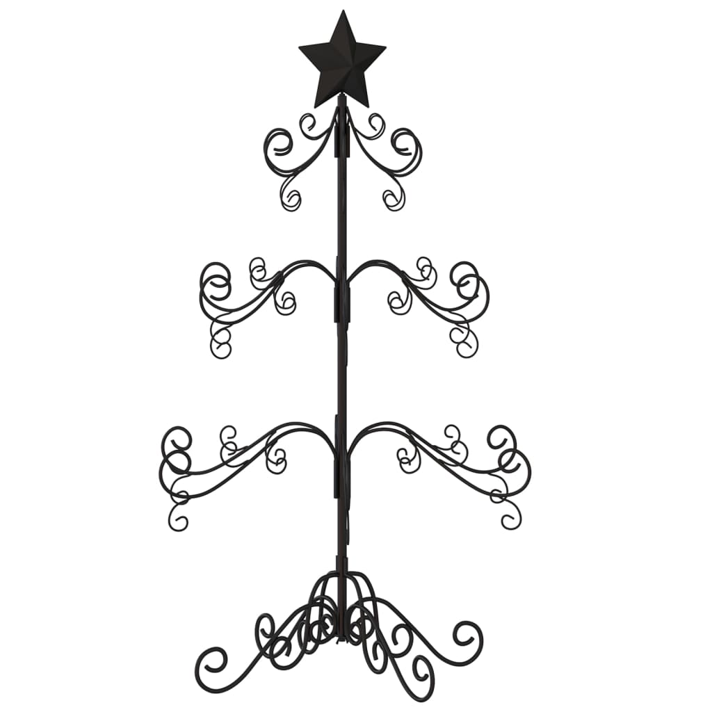 vidaXL Árbol de Navidad para decoración metal negro 90 cm