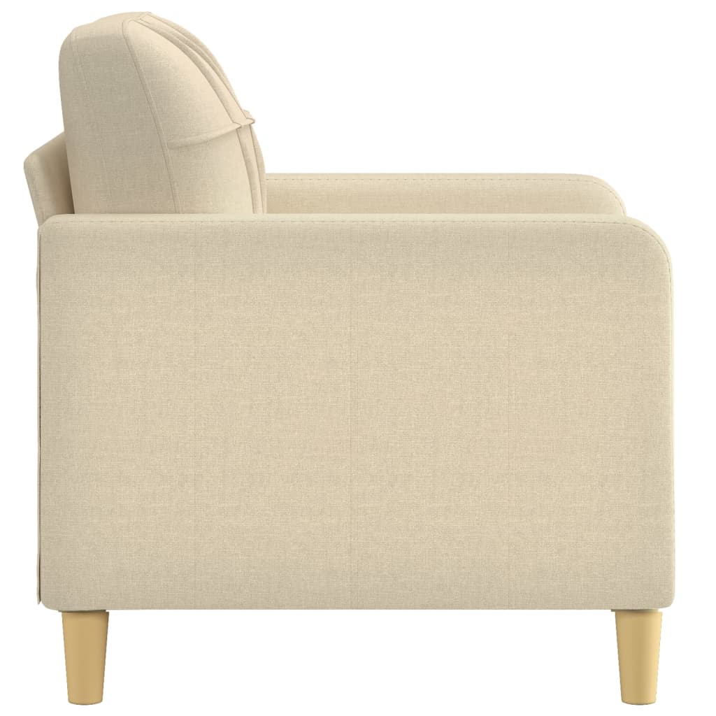 vidaXL Sillón de tela color crema 60 cm