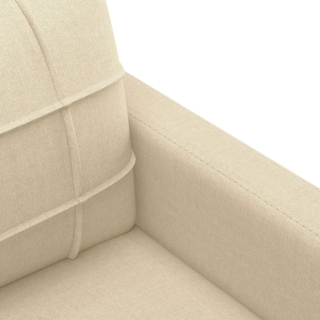 vidaXL Sillón de tela color crema 60 cm