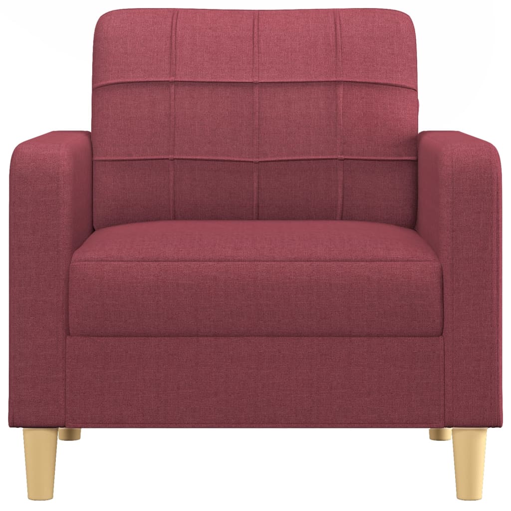 vidaXL Sillón de tela rojo tinto 60 cm