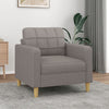 vidaXL Sillón de tela gris taupé 60 cm