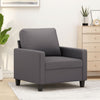 vidaXL Sillón cuero sintético gris 60 cm