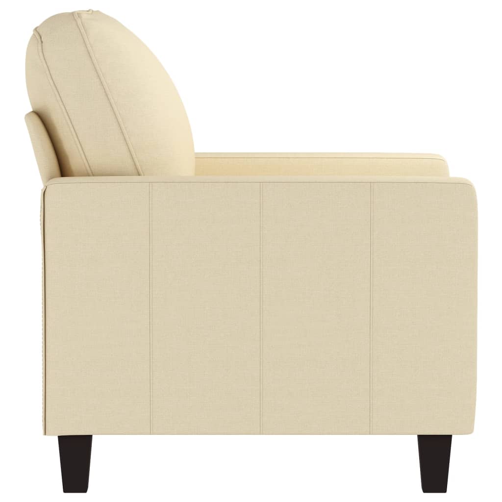 vidaXL Sillón de tela color crema 60 cm