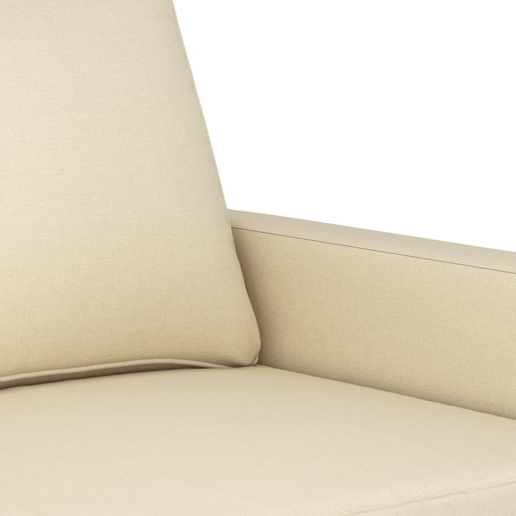 vidaXL Sillón de tela color crema 60 cm