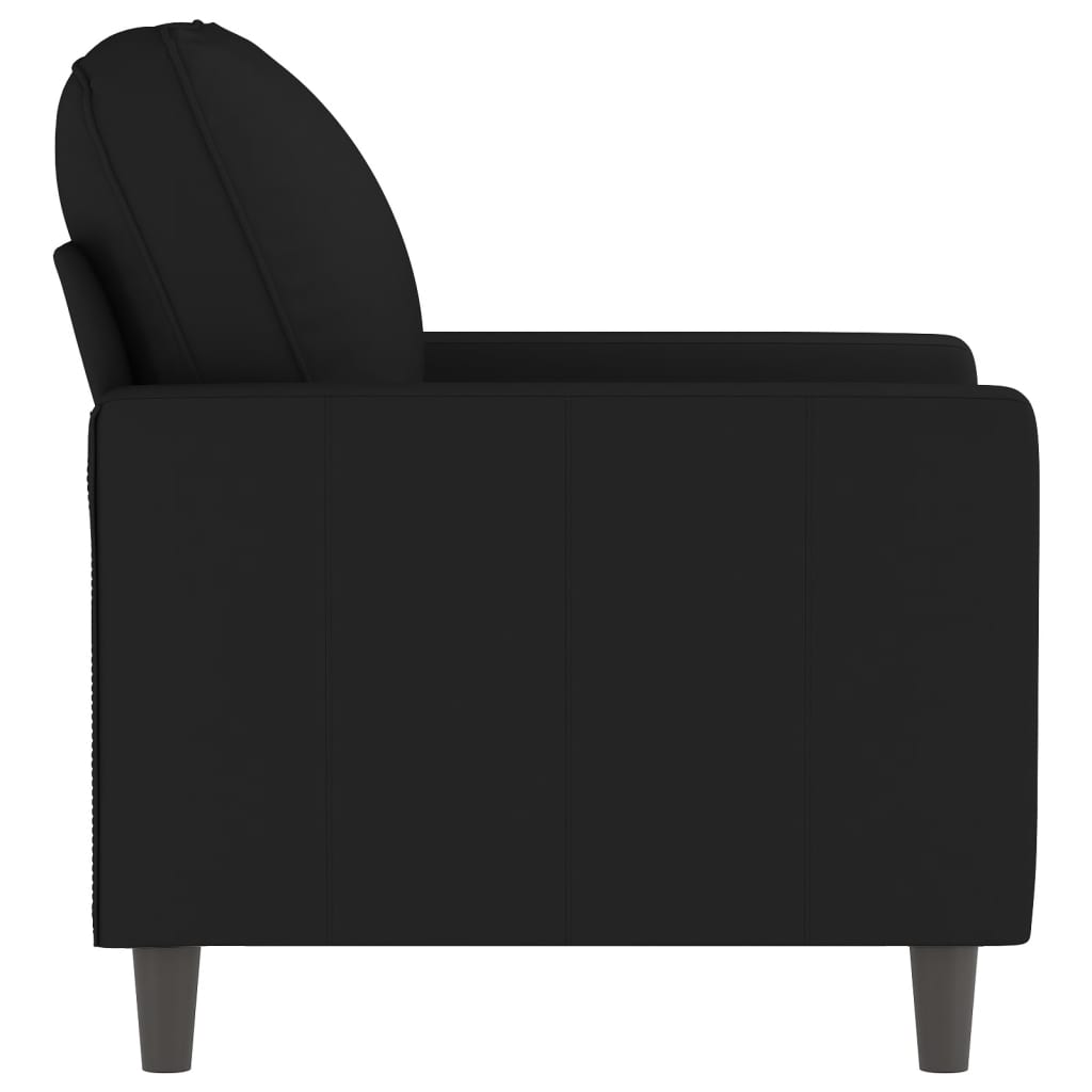 vidaXL Sillón de terciopelo negro 60 cm