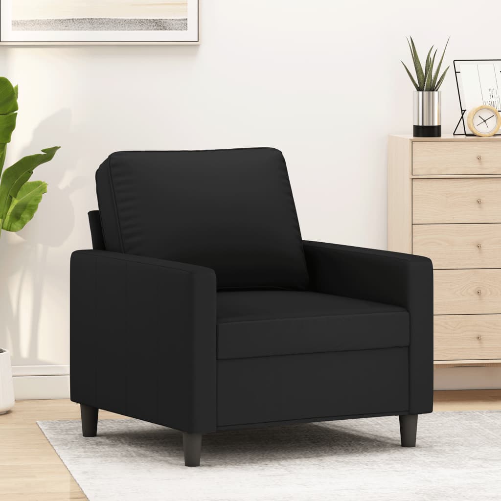 vidaXL Sillón de terciopelo negro 60 cm