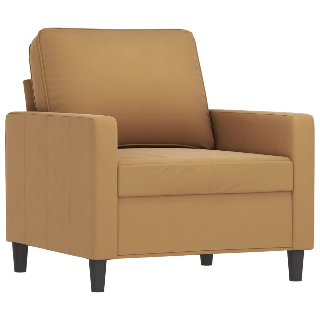 vidaXL Sillón de terciopelo marrón 60 cm