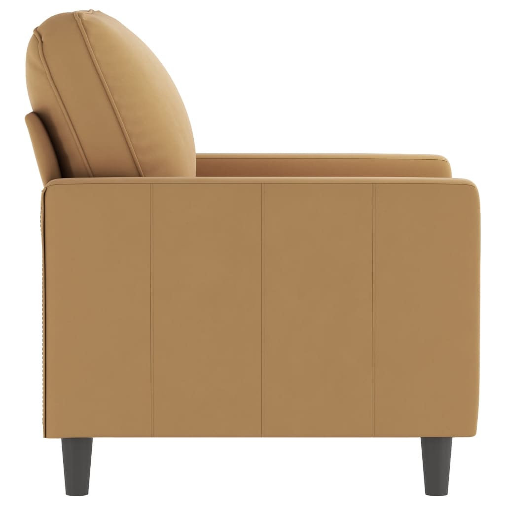 vidaXL Sillón de terciopelo marrón 60 cm