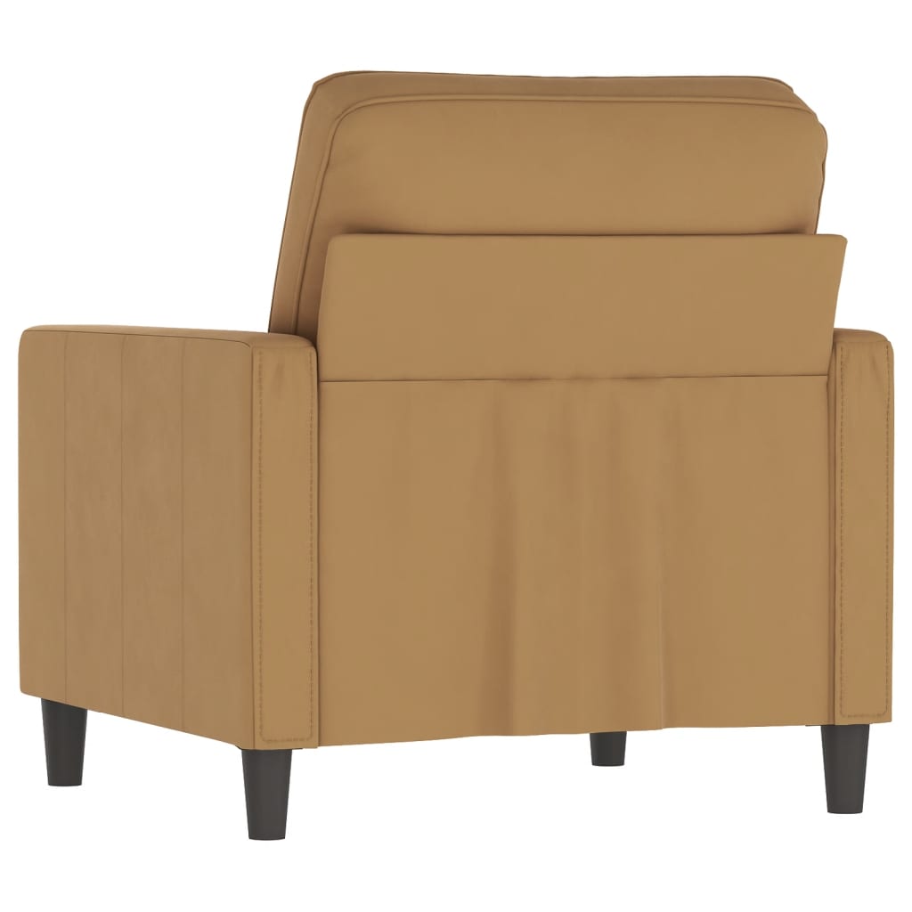 vidaXL Sillón de terciopelo marrón 60 cm