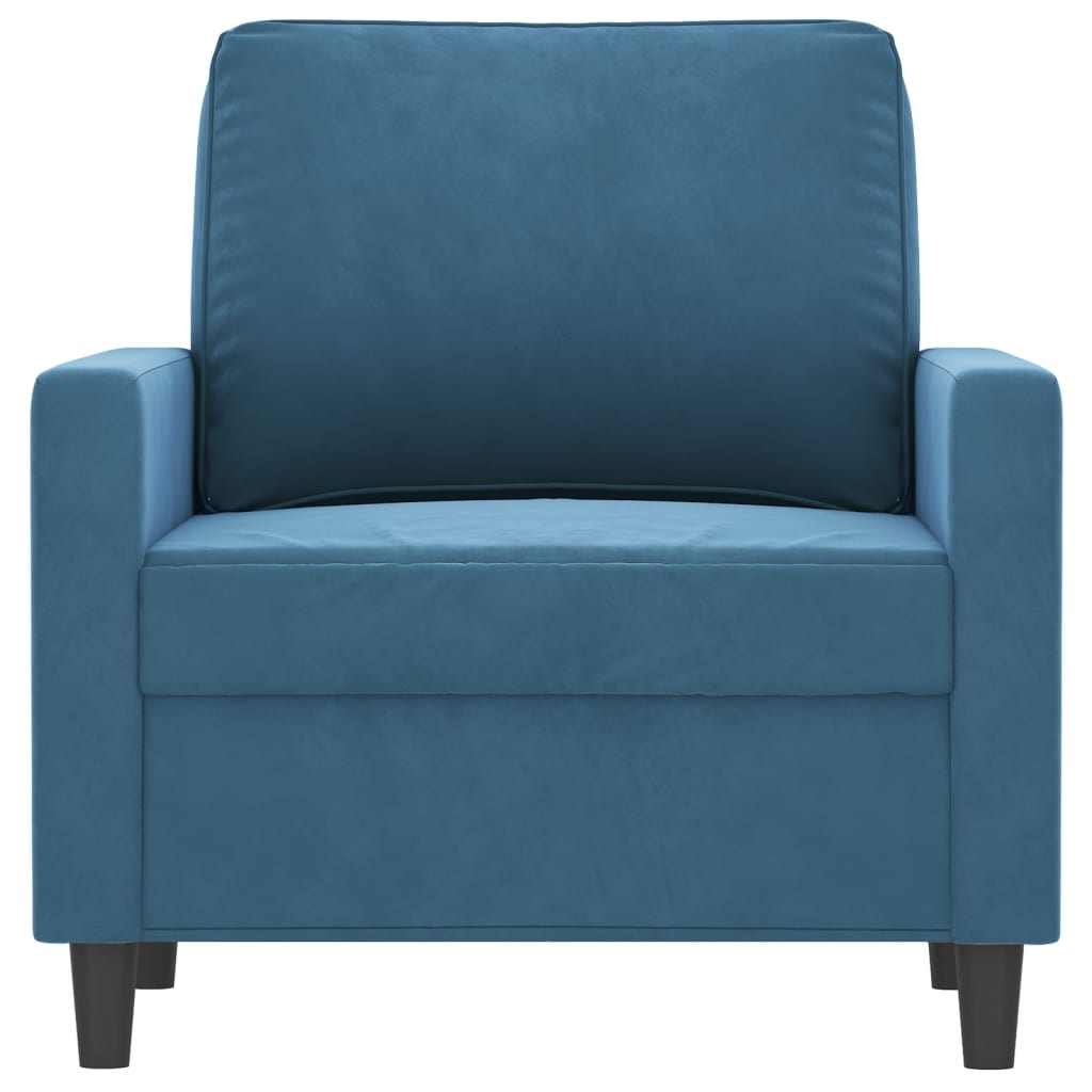 vidaXL Sillón de terciopelo azul 60 cm