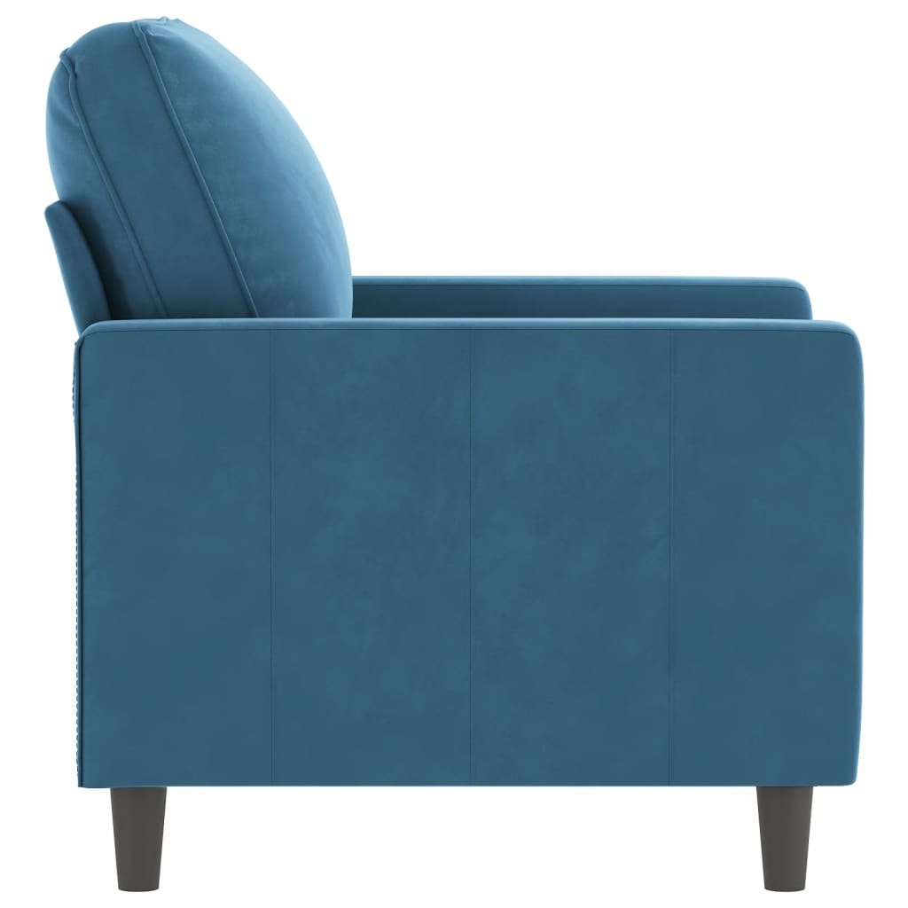 vidaXL Sillón de terciopelo azul 60 cm