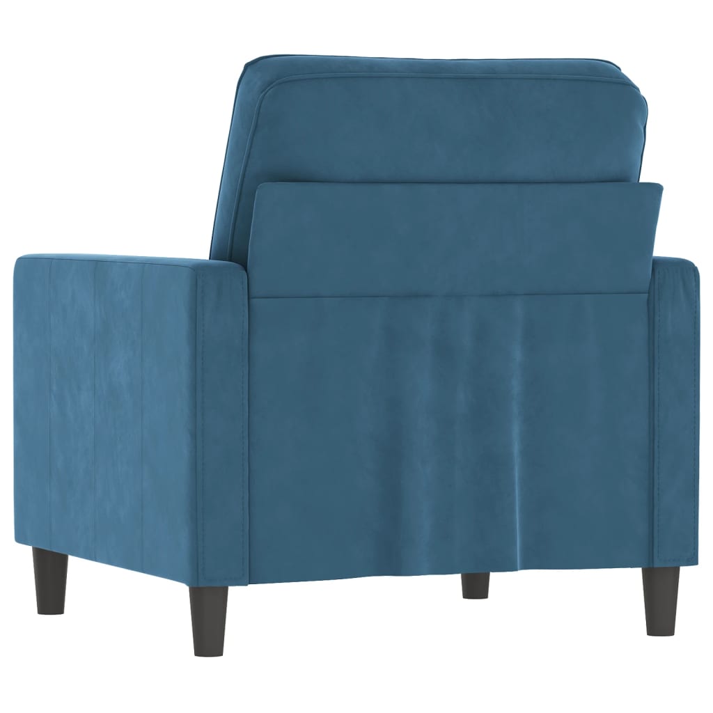 vidaXL Sillón de terciopelo azul 60 cm