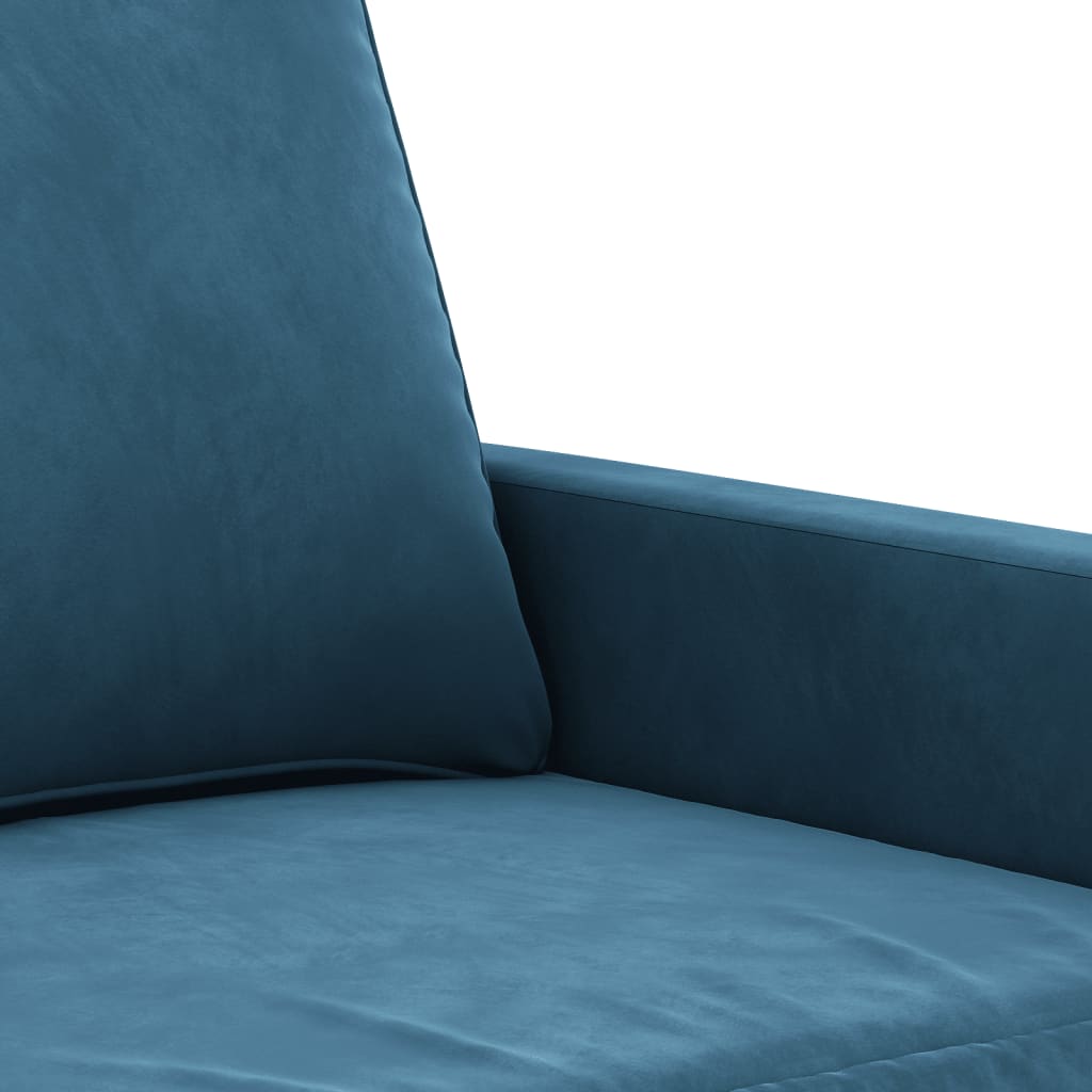 vidaXL Sillón de terciopelo azul 60 cm