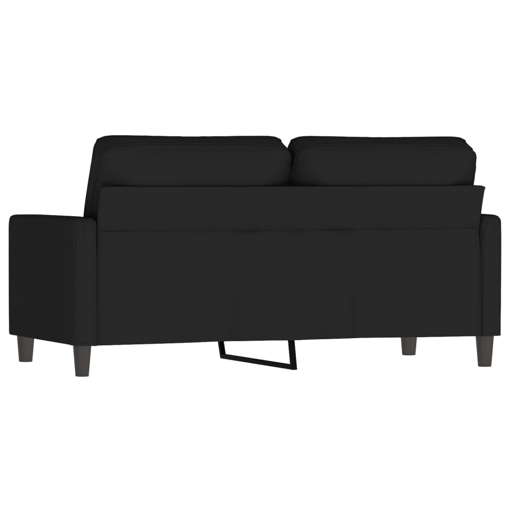 vidaXL Sofá de 2 plazas terciopelo negro 140 cm