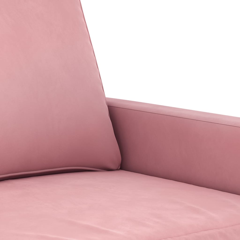 vidaXL Sofá de 3 plazas terciopelo rosa 180 cm