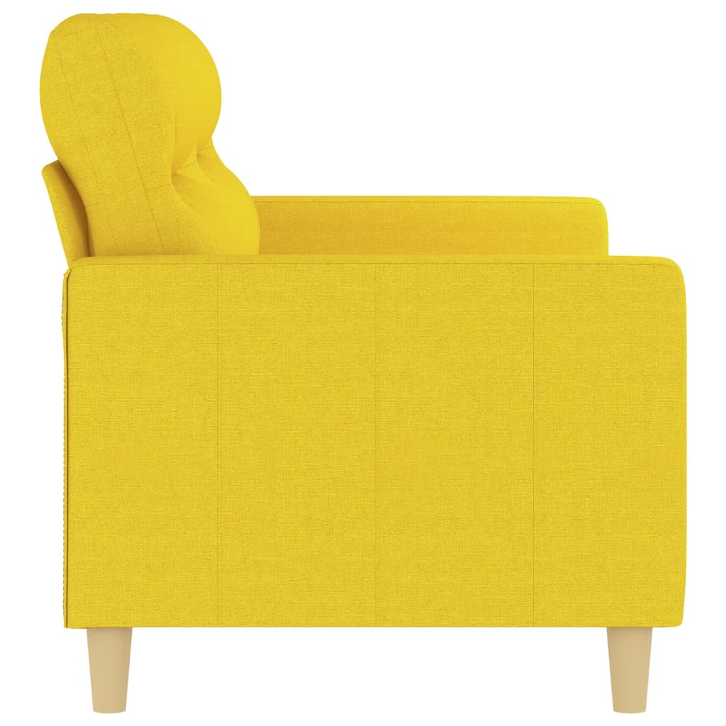 vidaXL Sofá de 2 plazas de tela amarillo claro 140 cm