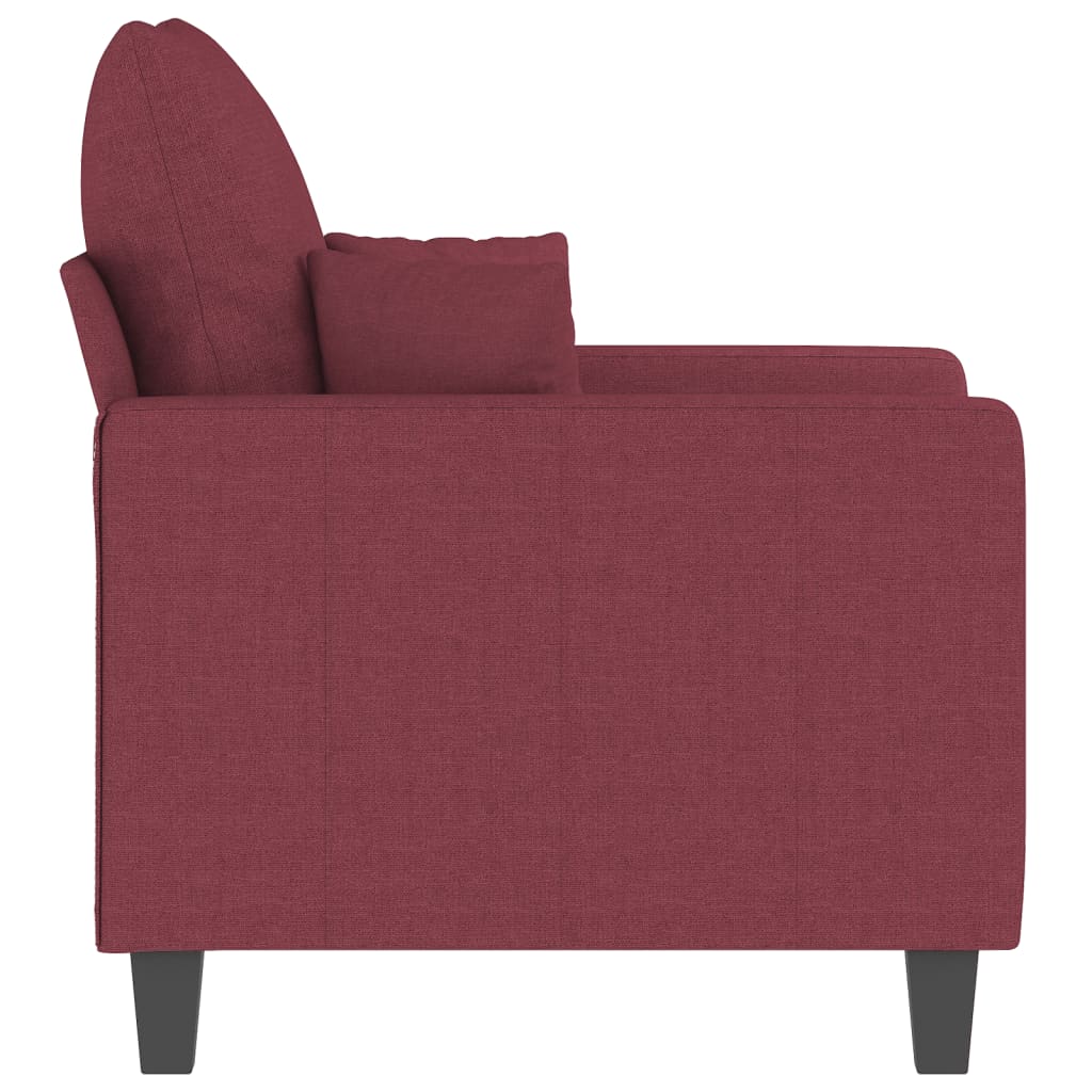 vidaXL Sillón de tela rojo tinto 60 cm