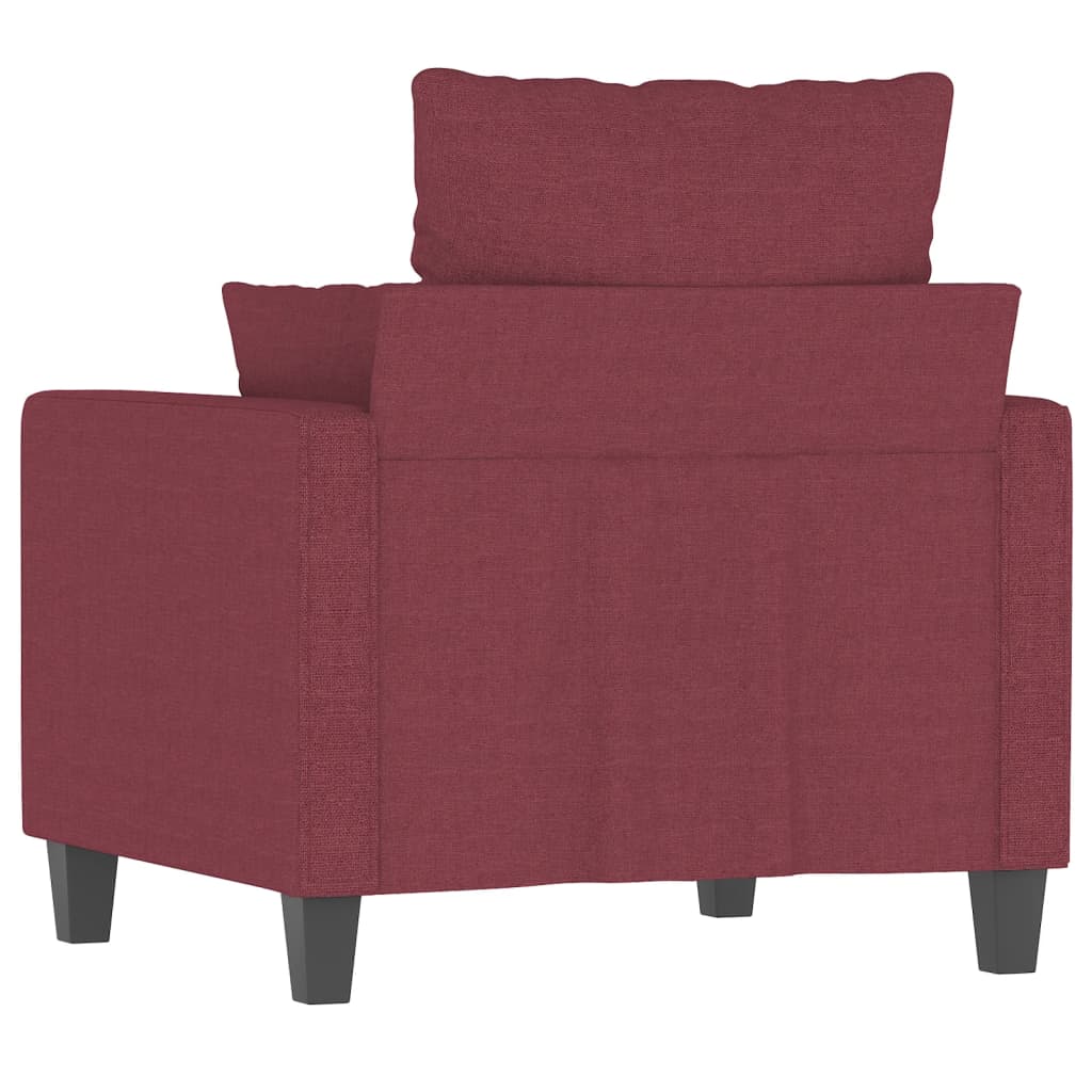 vidaXL Sillón de tela rojo tinto 60 cm