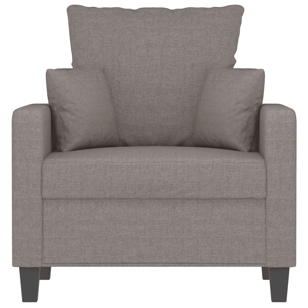 vidaXL Sillón de tela gris taupé 60 cm