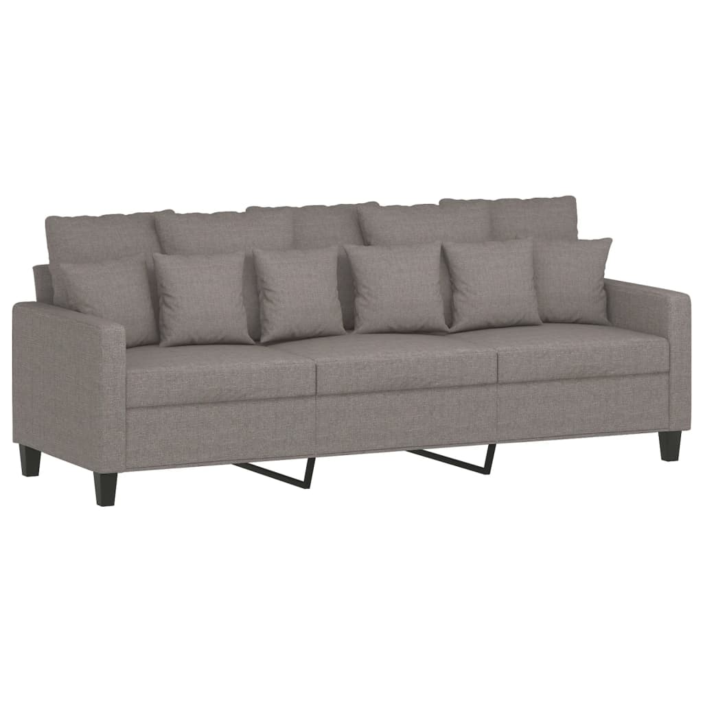 vidaXL Sofá de 3 plazas de tela gris taupe 180 cm