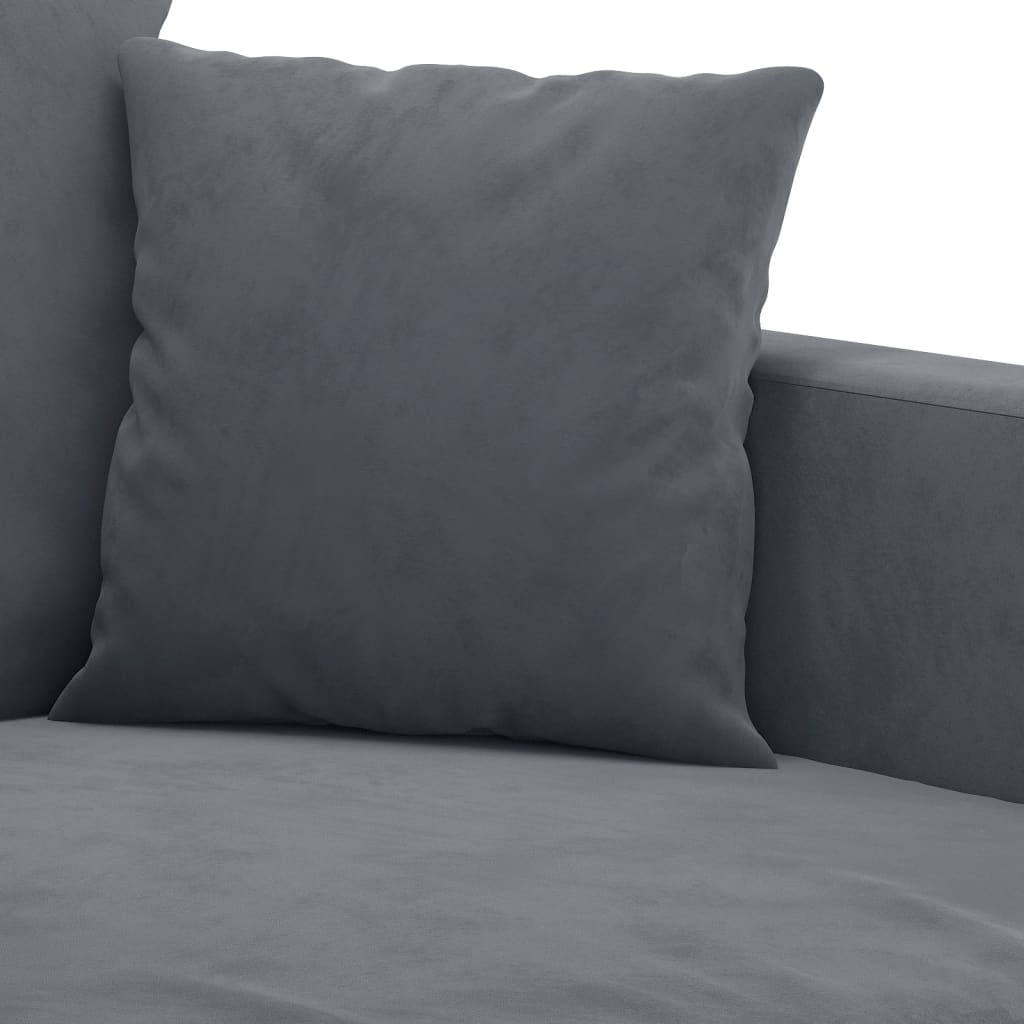 vidaXL Sillón de terciopelo gris oscuro 60 cm