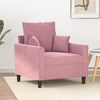 vidaXL Sillón de terciopelo rosa 60 cm