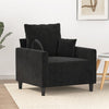 vidaXL Sillón de terciopelo negro 60 cm