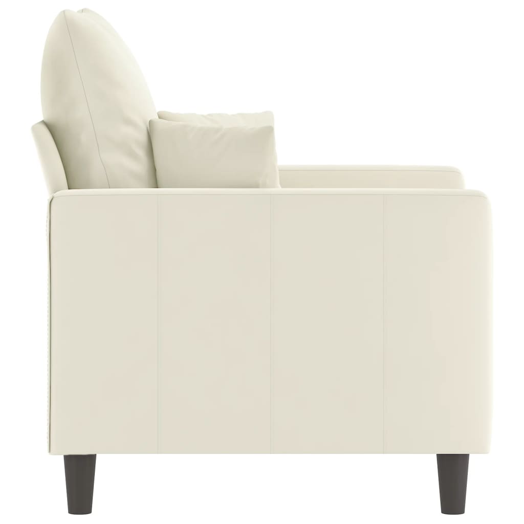 vidaXL Sillón de terciopelo color crema 60 cm