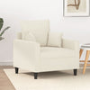 vidaXL Sillón de terciopelo color crema 60 cm