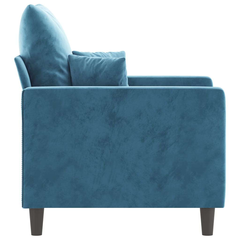 vidaXL Sillón de terciopelo azul 60 cm