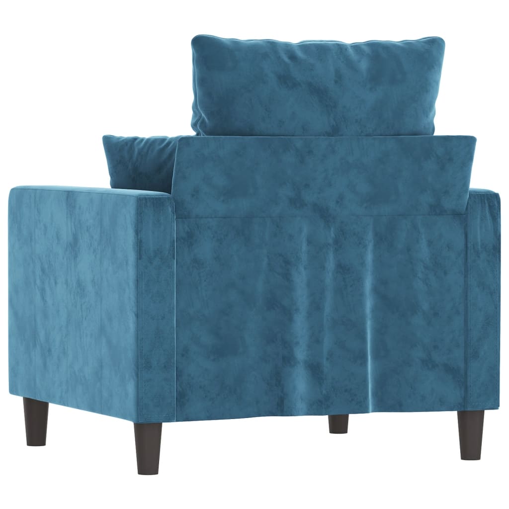 vidaXL Sillón de terciopelo azul 60 cm