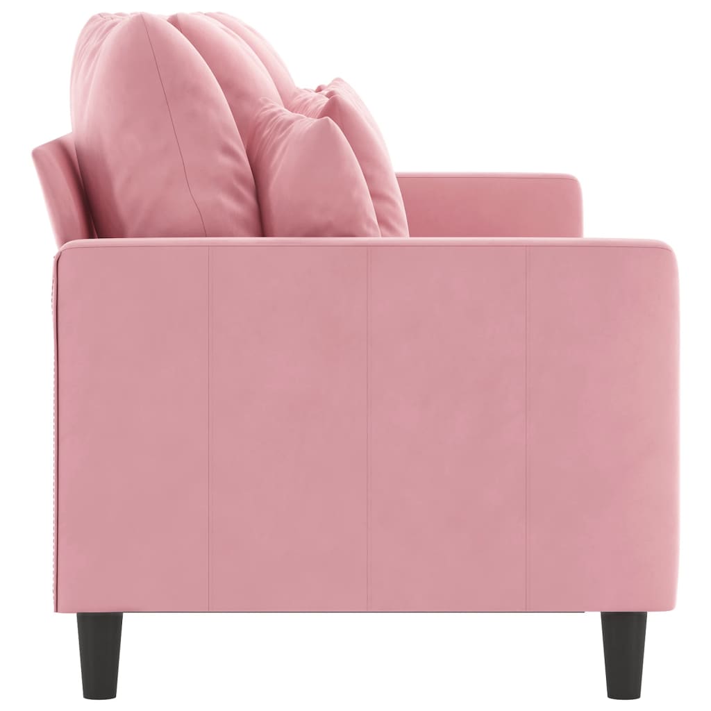 vidaXL Sofá de 3 plazas terciopelo rosa 180 cm