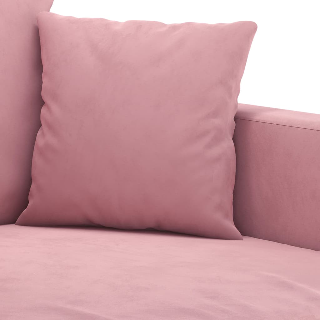 vidaXL Sofá de 3 plazas terciopelo rosa 180 cm