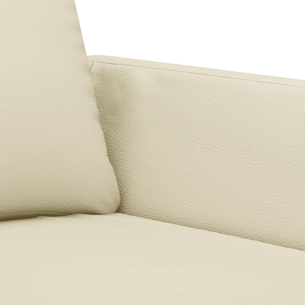 vidaXL Sillón cuero sintético crema 60 cm