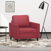 vidaXL Sillón cuero sintético rojo tinto 60 cm