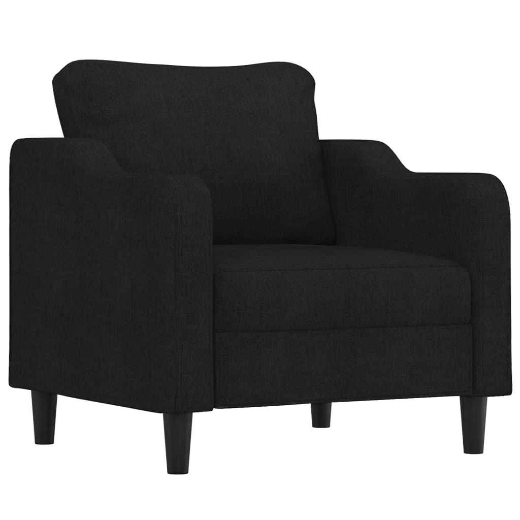 vidaXL Sillón de tela negro 60 cm