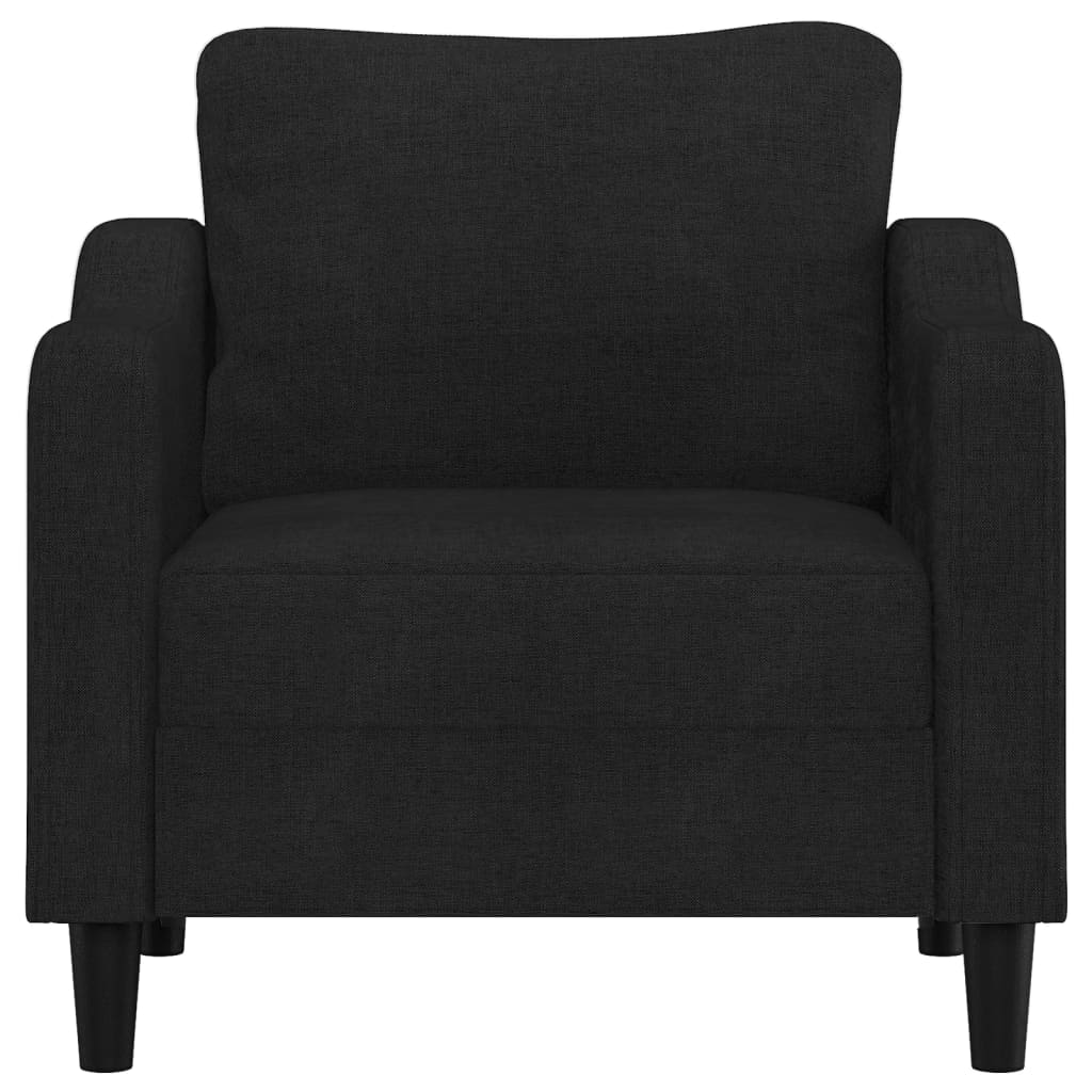 vidaXL Sillón de tela negro 60 cm