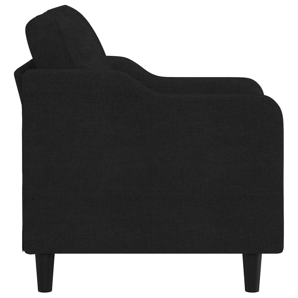 vidaXL Sillón de tela negro 60 cm