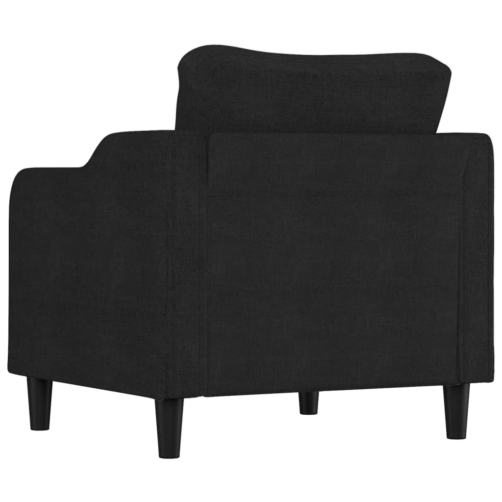 vidaXL Sillón de tela negro 60 cm