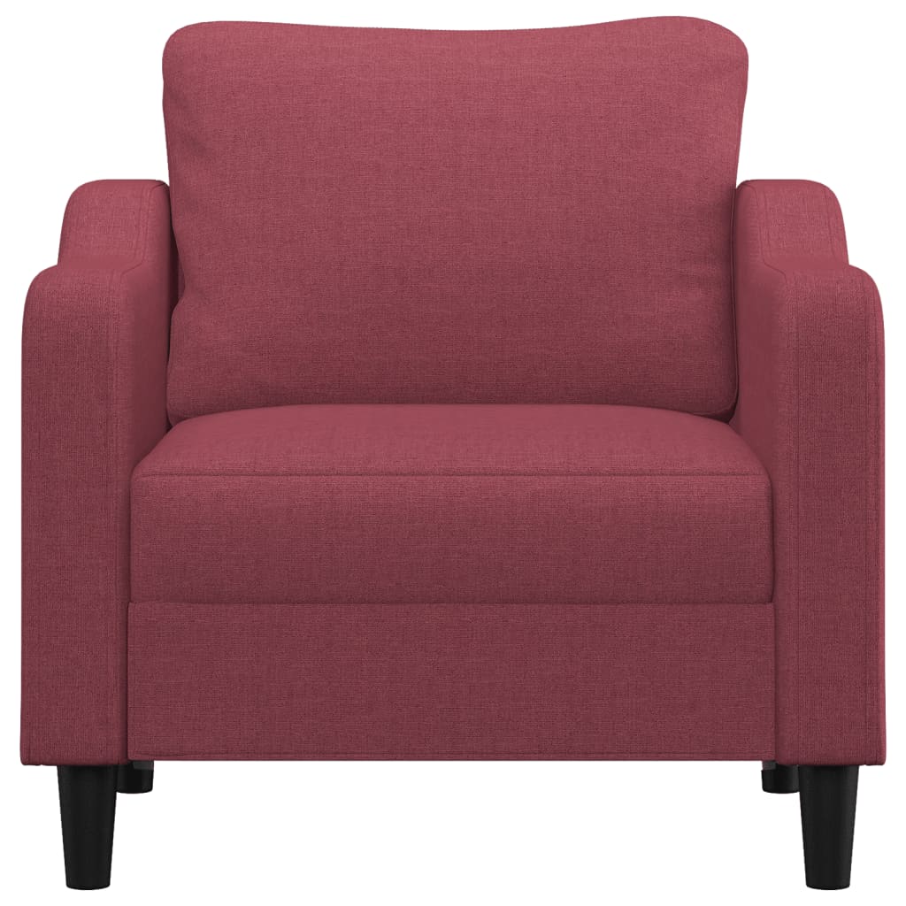 vidaXL Sillón de tela rojo tinto 60 cm