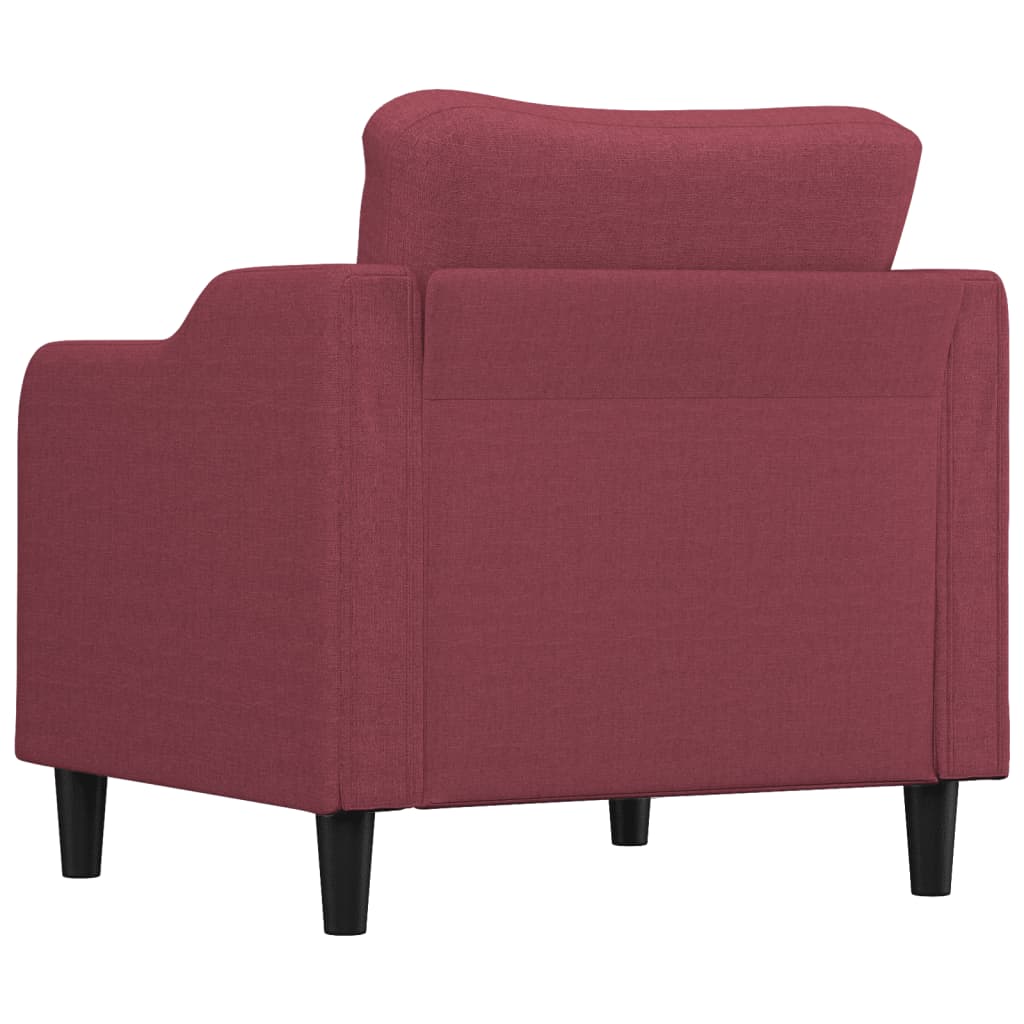 vidaXL Sillón de tela rojo tinto 60 cm