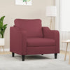 vidaXL Sillón de tela rojo tinto 60 cm