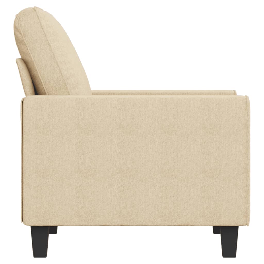 vidaXL Sillón de tela color crema 60 cm