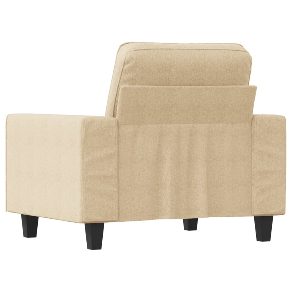 vidaXL Sillón de tela color crema 60 cm