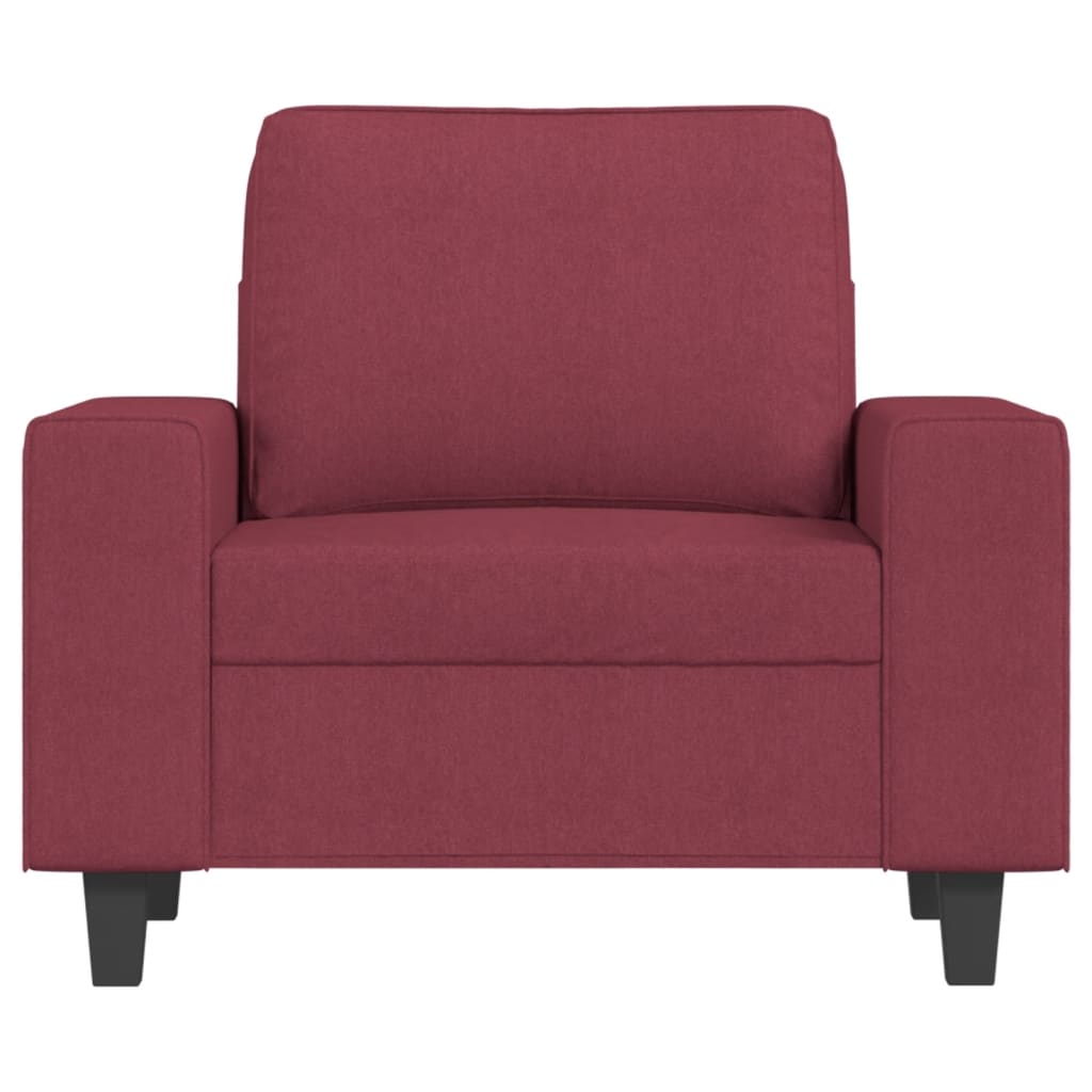 vidaXL Sillón de tela rojo tinto 60 cm