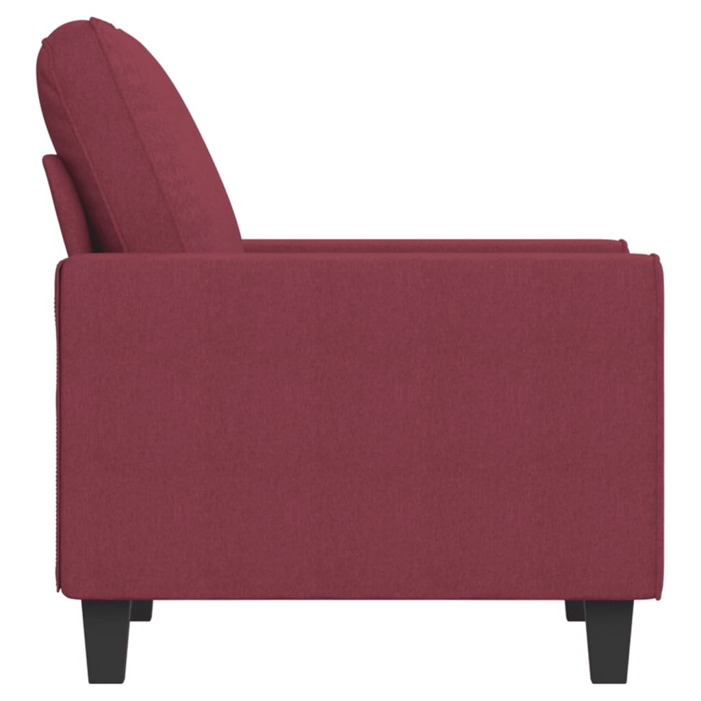 vidaXL Sillón de tela rojo tinto 60 cm